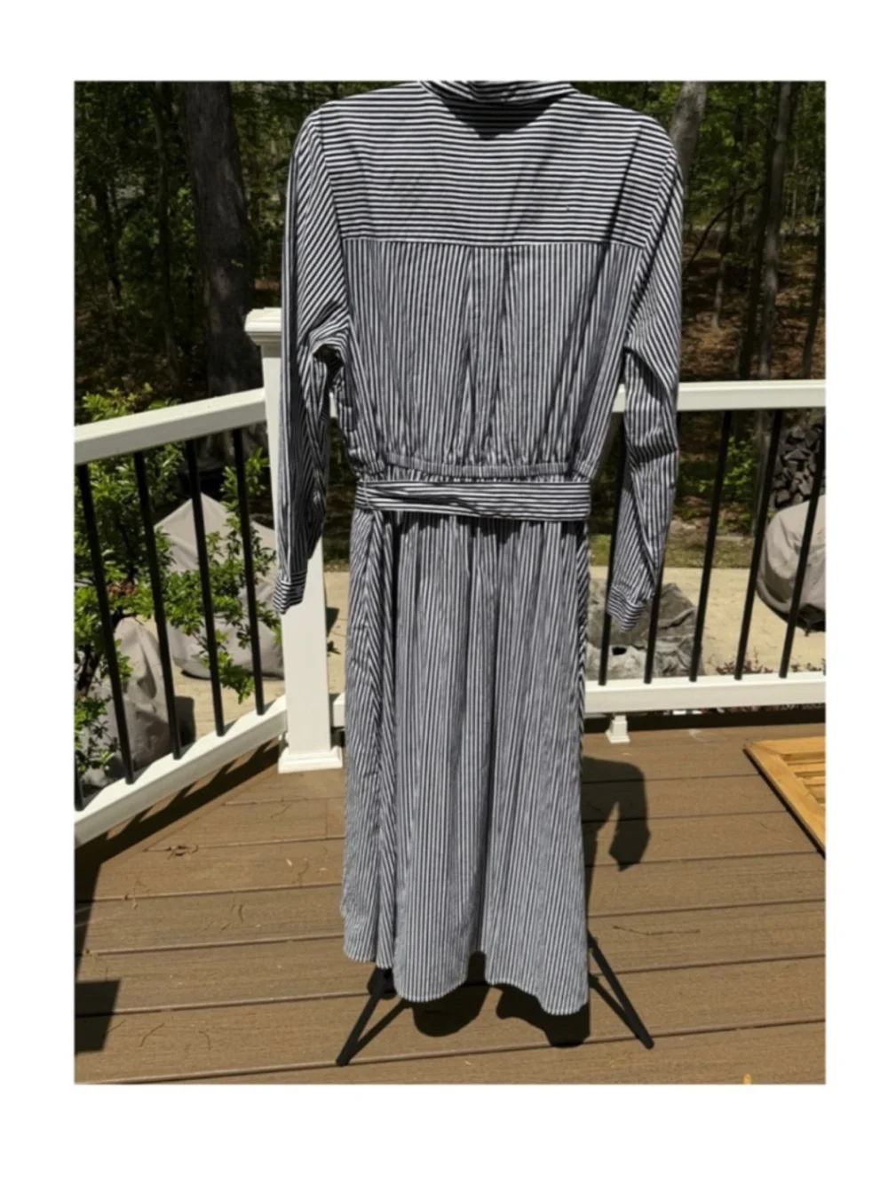 Lane Bryant Long Sleeve Striped Shirtdress Plus Size 16 Black/White (EUC) - Picture 2 of 7